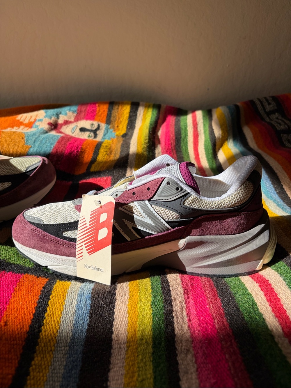 New Balance 990 v6 Dark Ember and Cream Sneakers size 9.5
